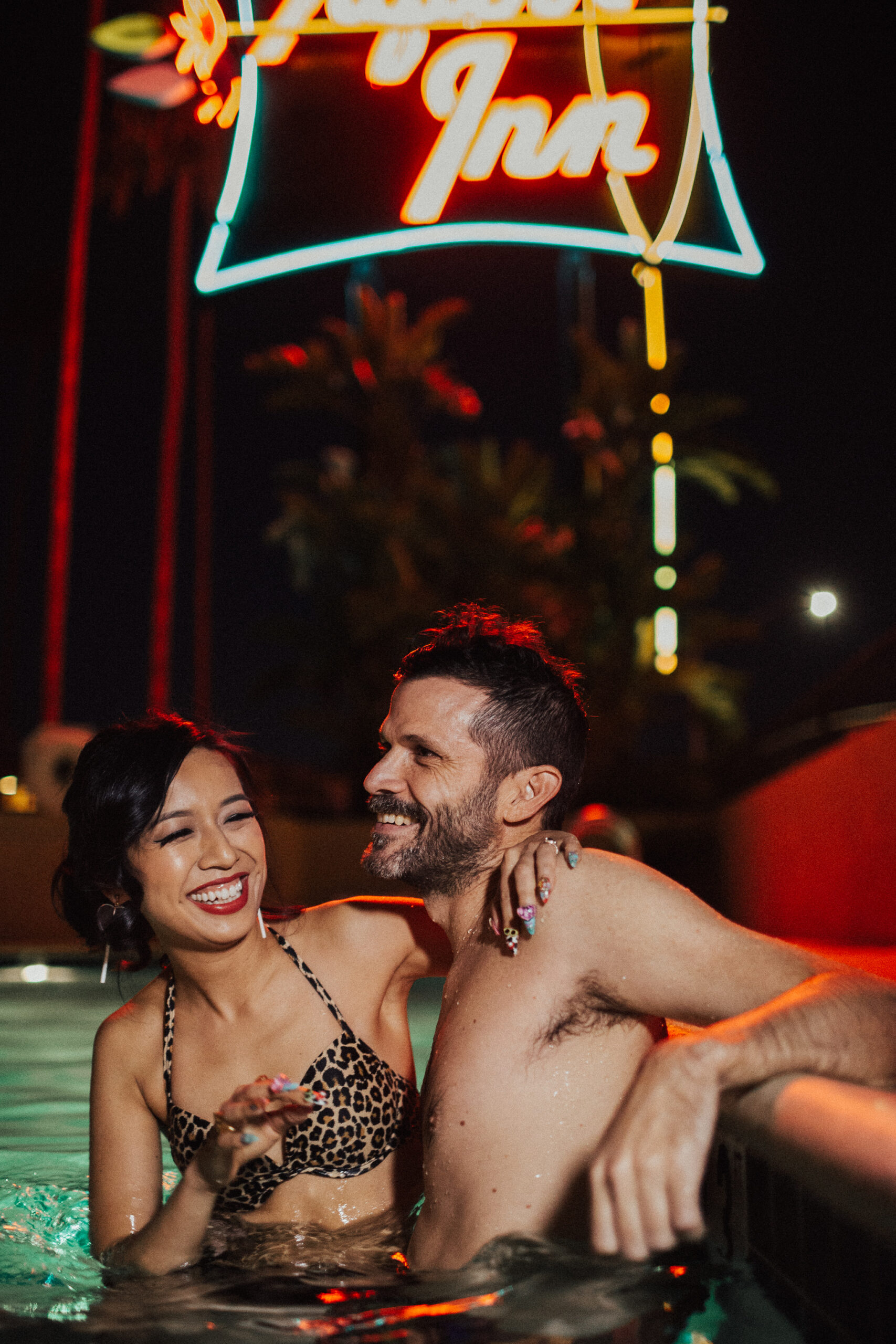 hotel pool engagement session